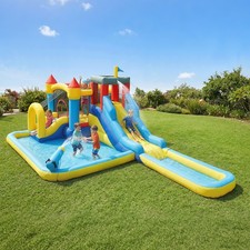 Inflatable Bouncy Castle, Kids Water Bounce House 6 in 1 with 550W Blower