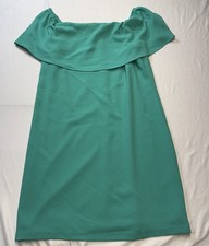 Charles Henry Off The Shoulder Dress Womens Small Green