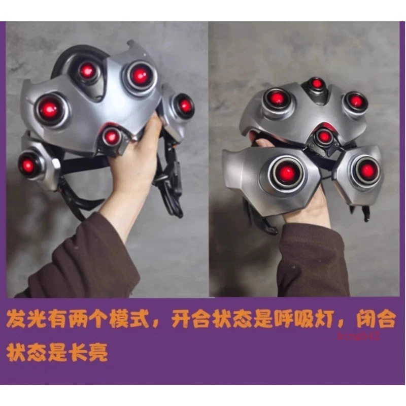 Overwatch Widowmaker Guillard OW2 Cosplay Blizzard Mechanical Helmet Mask Glow   - Image 4 of 4
