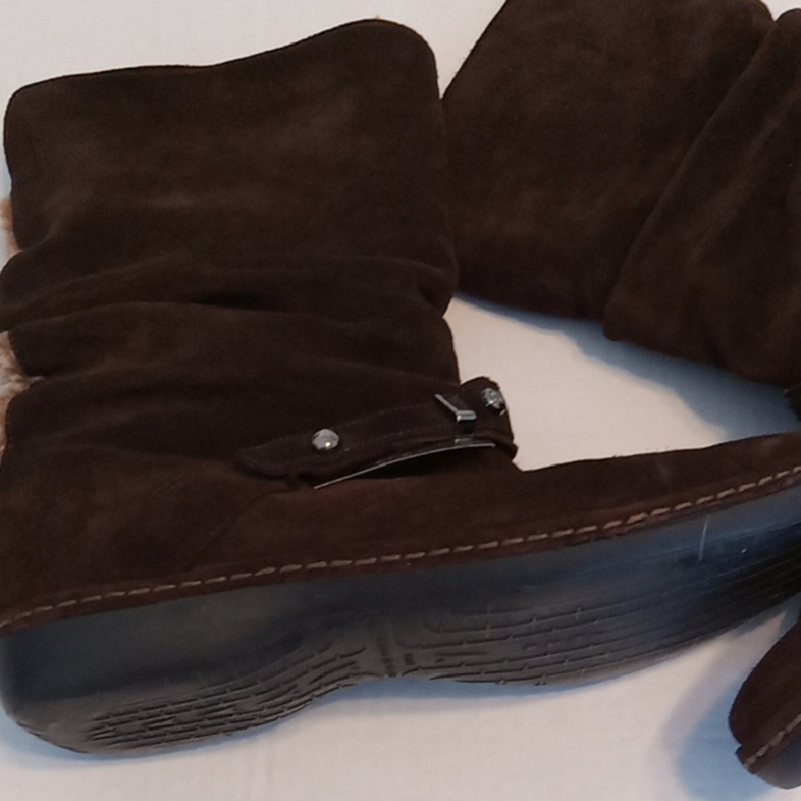 Stuart Weitzman Mid-Calf Women's Size 8.5 Brown Suede Boots. Warm, Casual