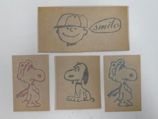 Vintages Peanuts Charlie Brown Snoopy Stickers - Lot Of 4