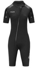 Mens Wetsuit Snorkel Surf Scuba Ouzo Herren 3mm XL Fishscale Black Short