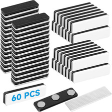 60 Pack Magnetic Name Badges, Name Badge Magnets Reusable ID Badge Magnetic Hold