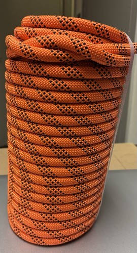 6500Lbs 1/2 In × 200 FT 48 Strand Polyester Braided Camping Rope Orange ...