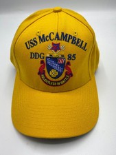 The Corps USS McCampbell DDG 85 OOD Logo Yellow Baseball Cap Hat One Size