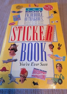 Vintage Sicker Book Unused Many Stickers Unique Fun Activity Craft Scrap Booking