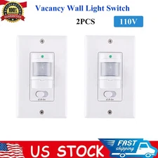 2PCS Automatic PIR Occupancy Motion Sensor Light Switch Auto On/Off Infrared