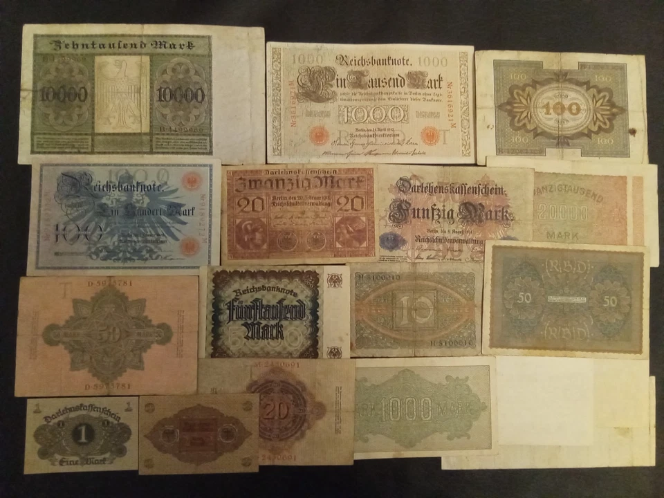 IMPERIAL & WEIMAR GERMANY 1908-1923 PAPER MONEY LOT MORE THAN 22 MILLION MARK - Image 3 of 3