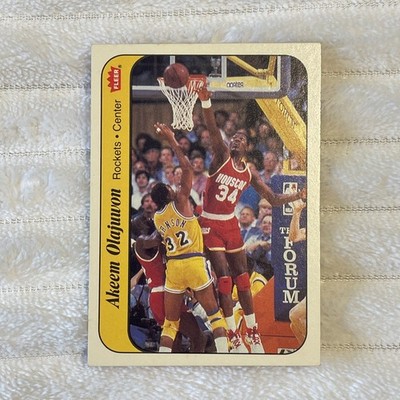 1986-87 Fleer Sticker Set-Break #  9 Hakeem Olajuwon 