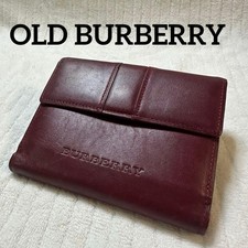 Burberry Nova Check Bifold Wallet Bordeaux Leather Snap Mint gift