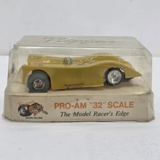 VINTAGE 1/32 SCALE RIGGEN Yellow Can Am PRO-AM 32 Scale SLOT CAR NOS +304
