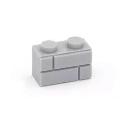 300/500x Klemmbausteine Stein 1x2 Mauerstein Hellgrau für Klemmbausteine Mauer