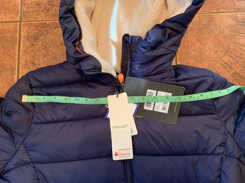 Save the Duck blu navy parka donna piumino con cappuccio giacca ultraleggero etichette - Foto 14 di 20