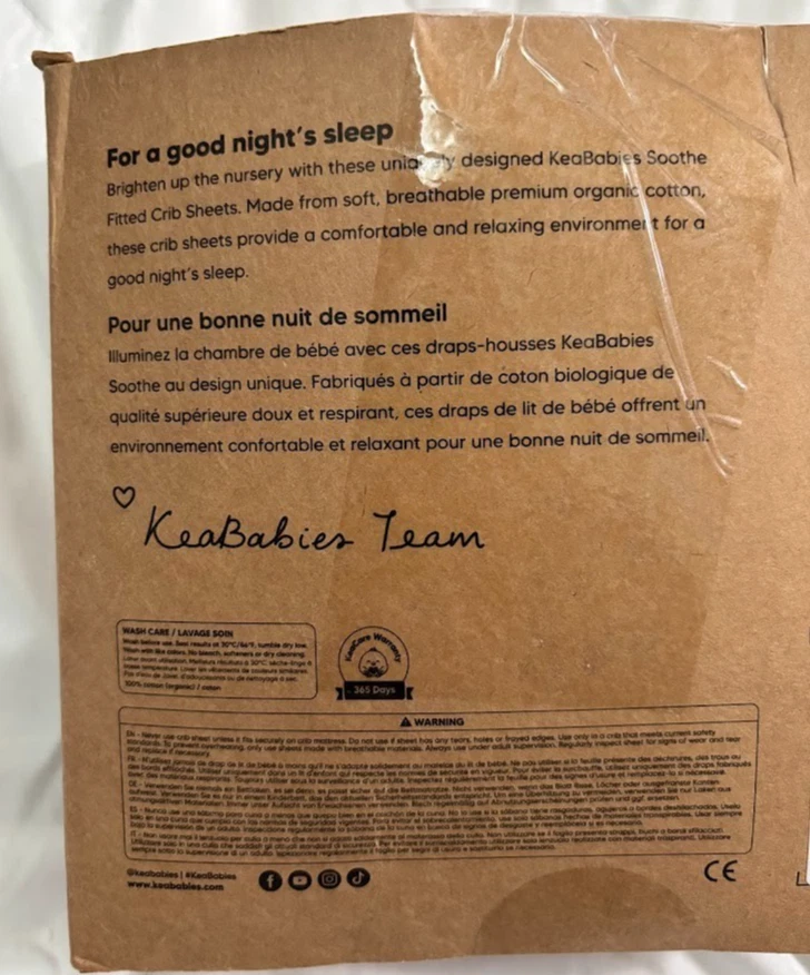 KeaBabies Algodão Orgânico Bebê 0 3 Mos Swaddle Wraps Elefante Leão Cinza 3pk NOVO - Imagem 3 de 4