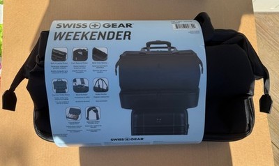 SWISSGEAR Weekender Black Travel Tote Bag 10'' X 18'' X 13'' Brand New