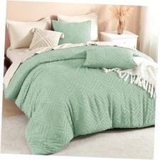 Sage Green King Size Comforter Set, 3 Pieces King 104"x90" 21-sage Green
