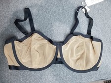 NWOT Cuup Bra The Balconette Mesh Taupe/Black 36D