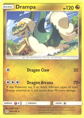 Pokemon Card - Sun & Moon Cosmic Eclipse 159/236 - DRAMPA (rare) - NM/M