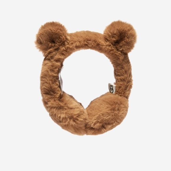 UGG Faux Fur Kids Earmuffs Chestnut Brown 21704