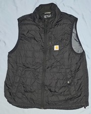 Carhartt Vest Mens Size Large Gilliam Rain Defender Lightweight Insulated Black