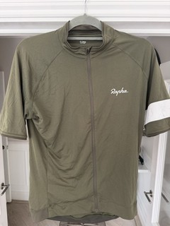 Rapha Herren Core Jersey | XL | Dunkelgrün/Weiß | UVP 89£