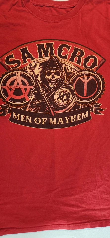 Sons Of Anarchy - SAMCRO Reaper Men Of Mayhem - RED T shirt, XL - Image 2 of 4