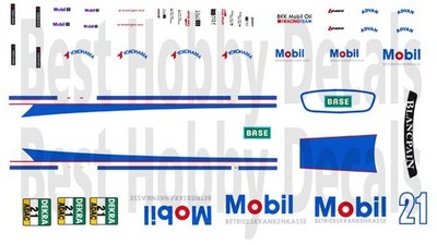 #21 Mobil 1 Oil SLS AMG GT3 2014 1/64th Scale Benz Slot Car Waterslide Decal