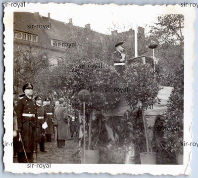 Kiel Wik - Kriegsmarine auf Kaserne Exerzierplatz - Admiral - WK2 Foto 7x6cm