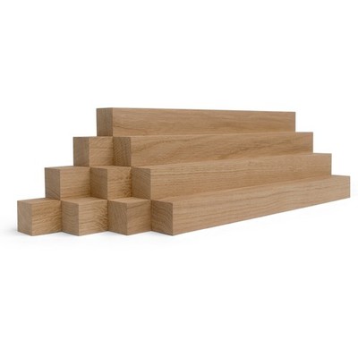 10er-Set Holzleiste - Eiche gehobelt - 30x30x500mm | Woodsellers