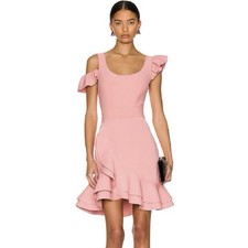 $2740 NEW ALEXANDER MCQUEEN REVOLVE RUFFLE MINI DRESS MEDIUM