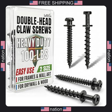 picture hanging screws kit 20 pack double headed bear claw nails for wall art