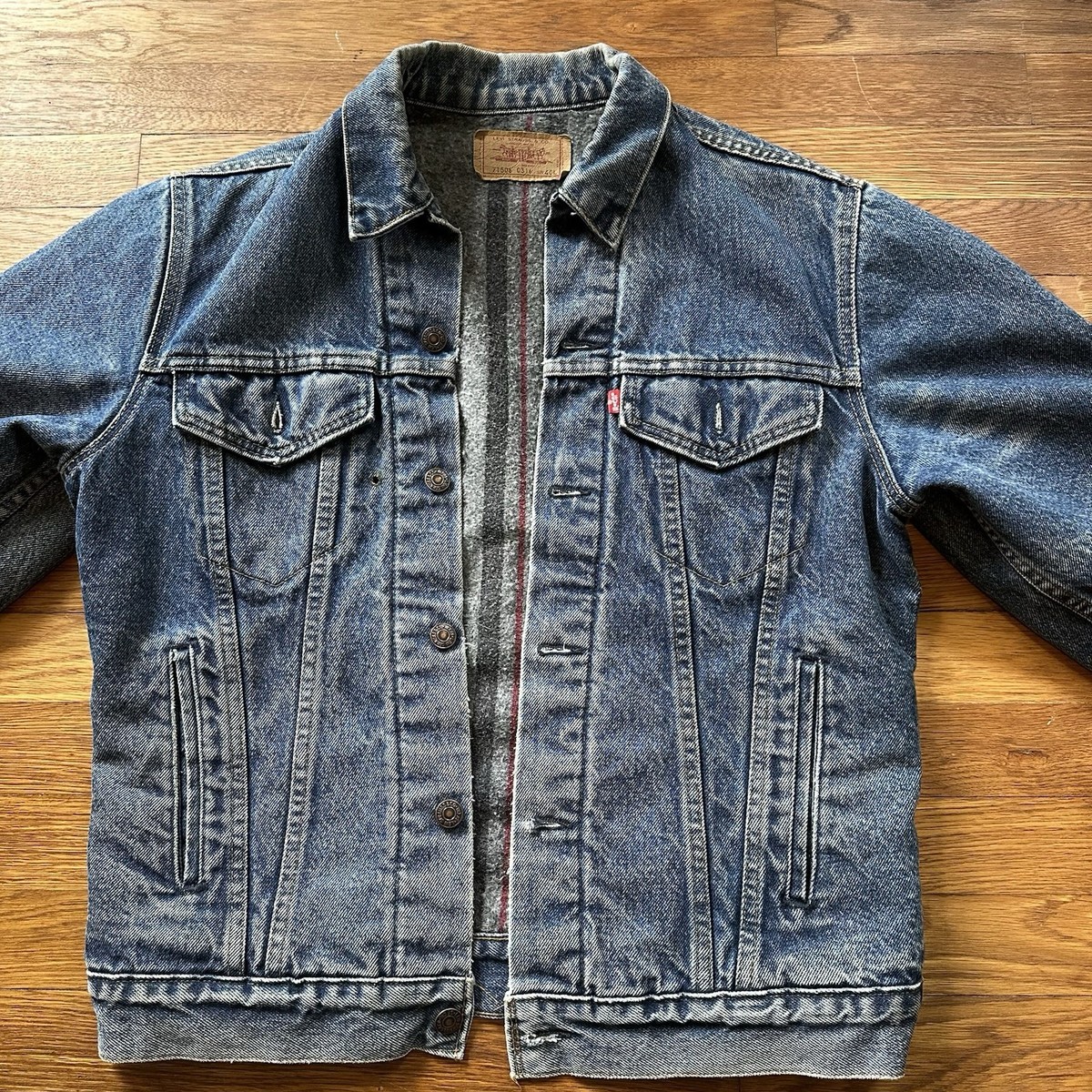 Jeans Blanket Lined Vintage Levis Jacket 70506 Vintage Levi's