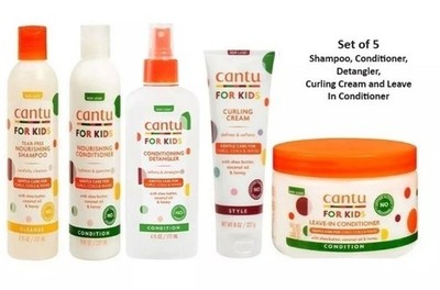 Cantu Kinder Shampoo, Conditioner, Leave In Conditioner, Entwirrer & Lockencreme.