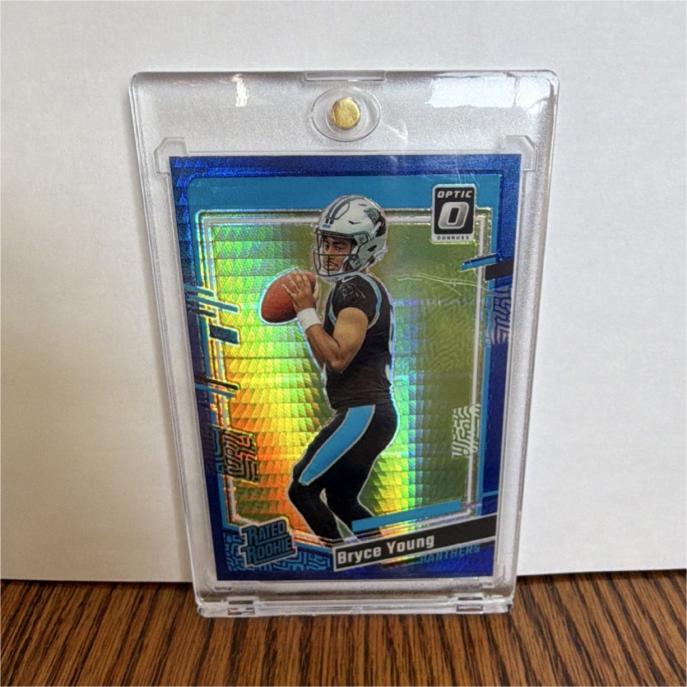 2023 Panini Donruss Optic Bryce Young #213 Blue Hyper Prizm Football Card