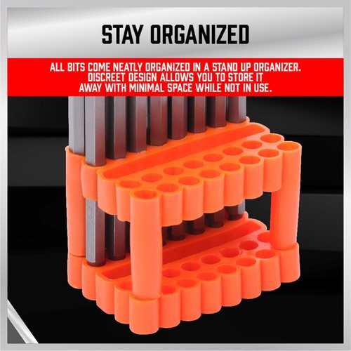 32pc Extra Long Security Bit Set Tamper Proof Torx Star Tri Wing Pozi w Holder ) - Bild 4 von 6