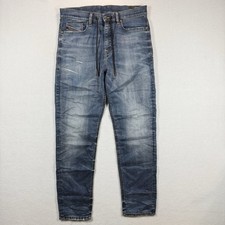 Diesel Jeans Mens 30x29 D-Vider Jogg Carrot Tapered Distressed Jogger Denim