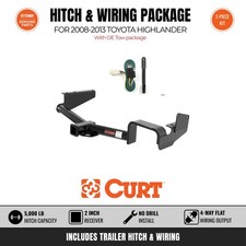 Curt Class 3 Trailer Hitch Wiring Harness Bundle For 08-13 Toyota Highlander