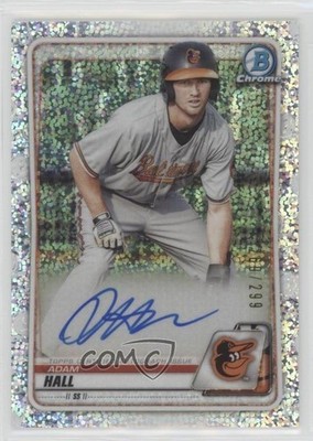 2020 Bowman Chrome Prospects Speckle Refractor /299 Adam Hall #CPA-AH Auto 8k4
