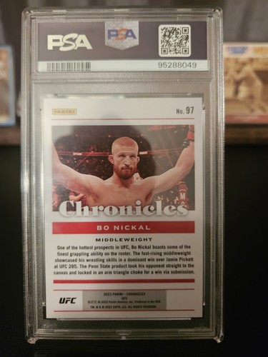 Chronicles UFC Bo Nickal Blue 89/99 #97 2023 PSA 10 (RC) - Imagen 2 de 2