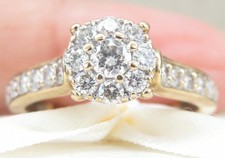 Genuine 0.75ct Diamond Ring In 9K Yellow Gold