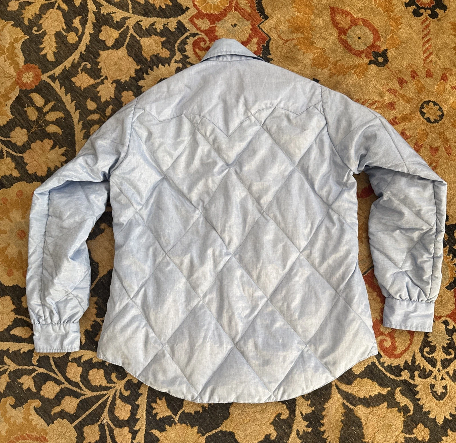 VINTAGE Frostline Kit Blue Goose Down Puffer Jacket Shirt Parka Mens Medium image 2