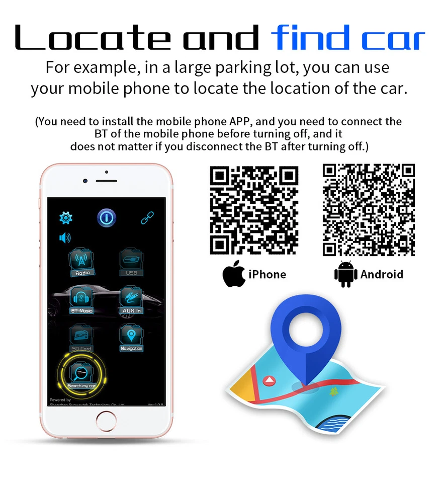 Radio estéreo para automóvil DIN único audio Bluetooth reproductor de MP3 receptor FM USB AUX TF Foto 3 de 4