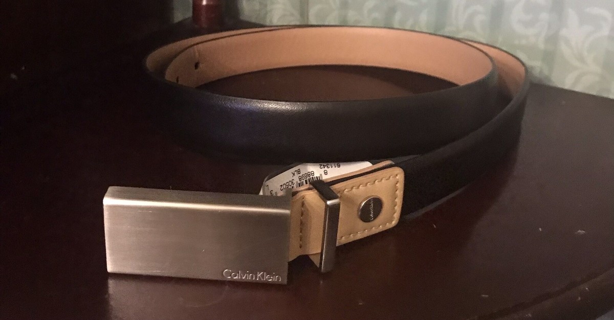 Calvin Klein Black Belt Smooth Buckle Large 44