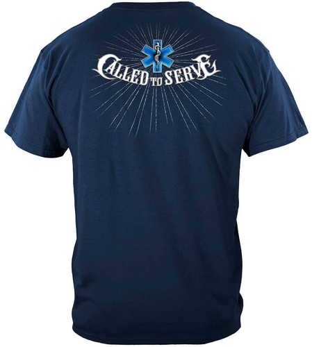 EMS Called To Serve EMS 100% Cotton Indigo Blue T-Shirt