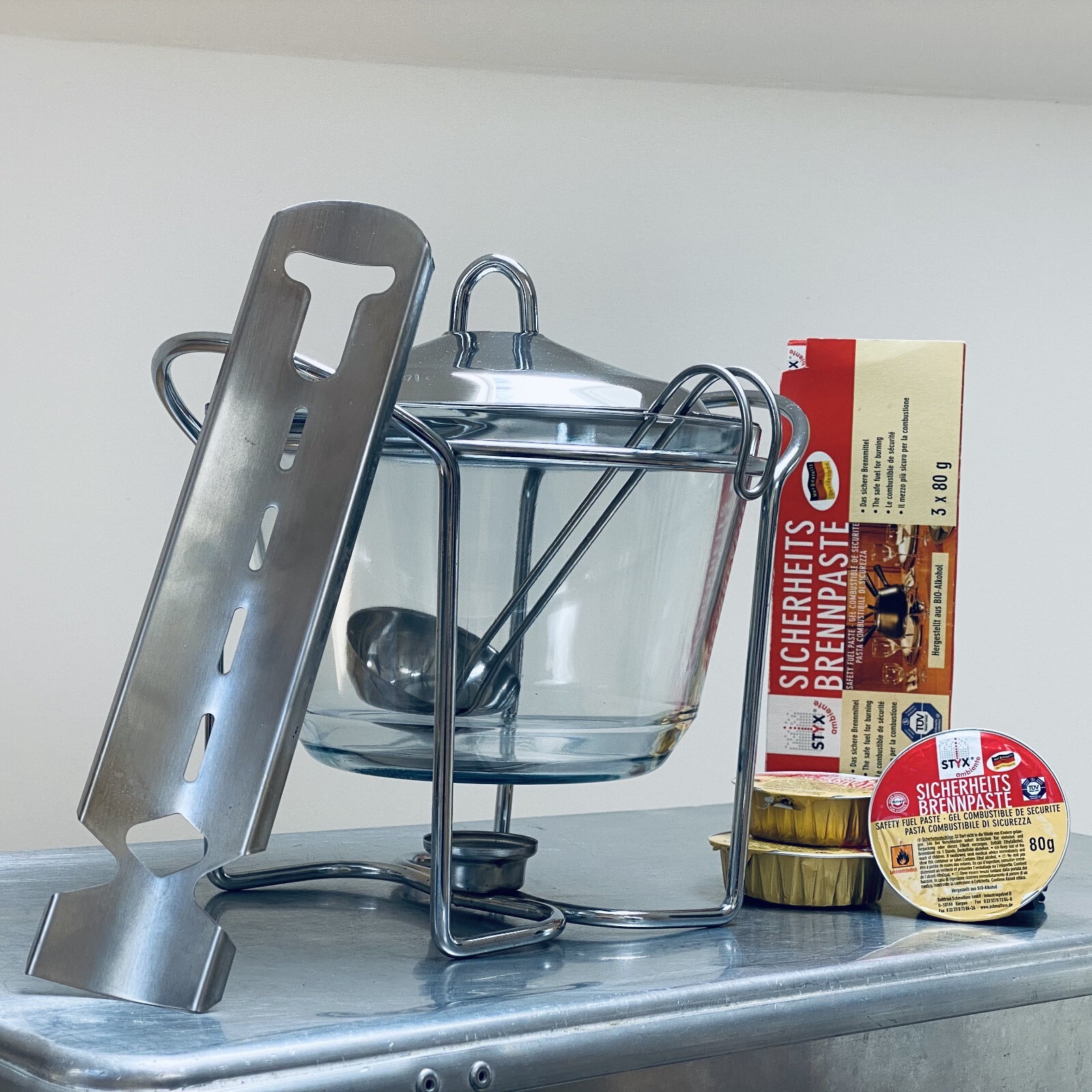 ✅ Feuerzangenbowle-Set【TOP】Bowle-/Fondue-Set ★ Edelstahl ★ ink. Brennpaste