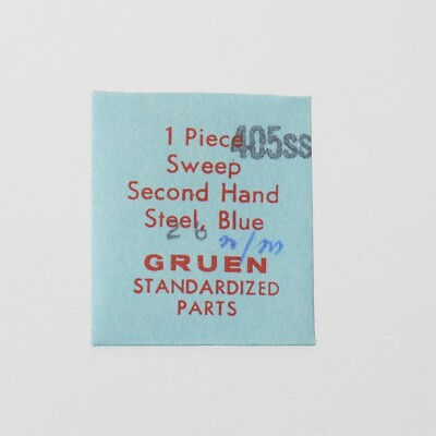 NOS Gruen 405SS Blue Steel Seconds Watch 26mm Hand M293 Watchmakers (C6D13)