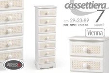 CASSETTIERA 7 CASSETTI SETTIMINO LEGNO SHABBY CHIC SALVASPAZIO BEIGE 89*29*23 cm