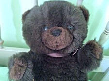 13" VINTAGE WEGO BROWN TEDDY BEAR Brown SOFT STUFFED ANIMAL PLUSH TOY