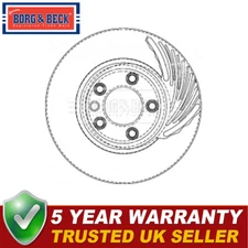 Borg & Beck Front Right 1x Brake Disc Fits Audi Q7 Porsche Cayenne VW Touareg