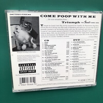 Triumph Insult Comic Dog COME POOP WITH ME Comedy CD+DVD Adam